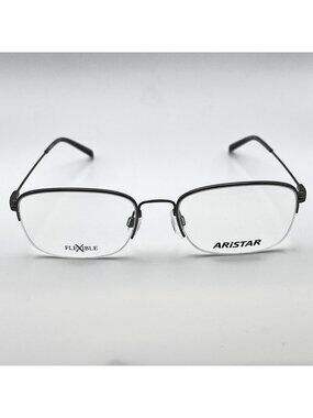 ARISTAR Charmant AR30719 568 Metal Half Rim Eyeglass Frame Flex Silver 53-19-145
